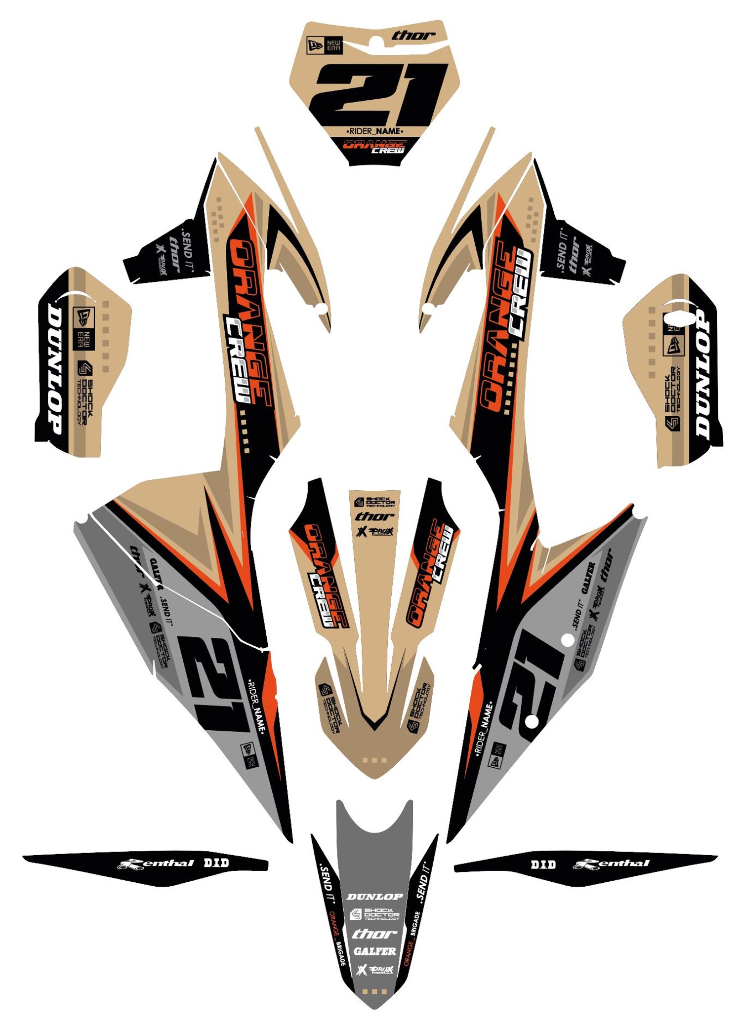 Orange_crew Orange Crew - KTM Graphics Kit