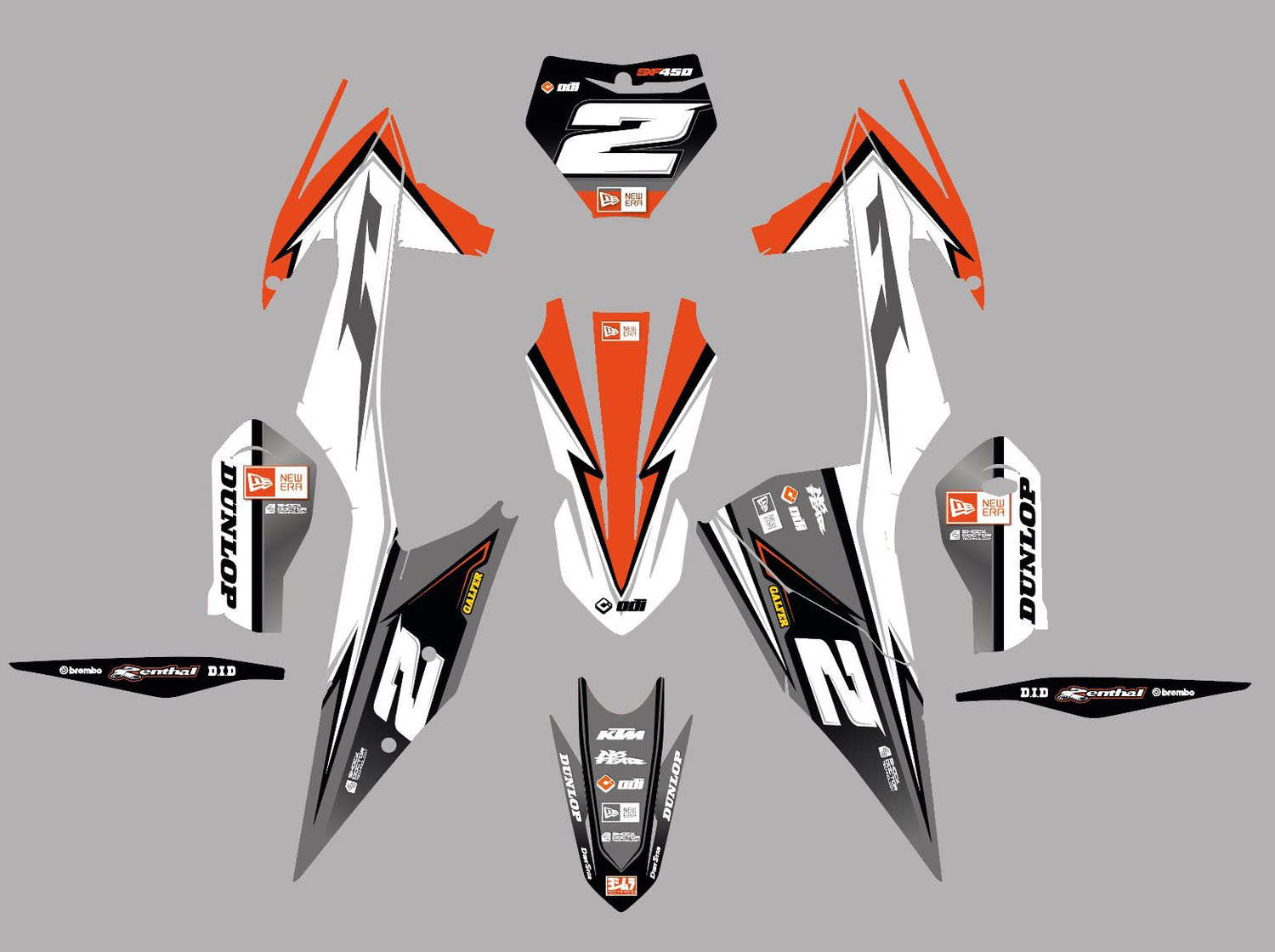 Koarse Full set custom motocross graphics- KTM - Duo Layout image