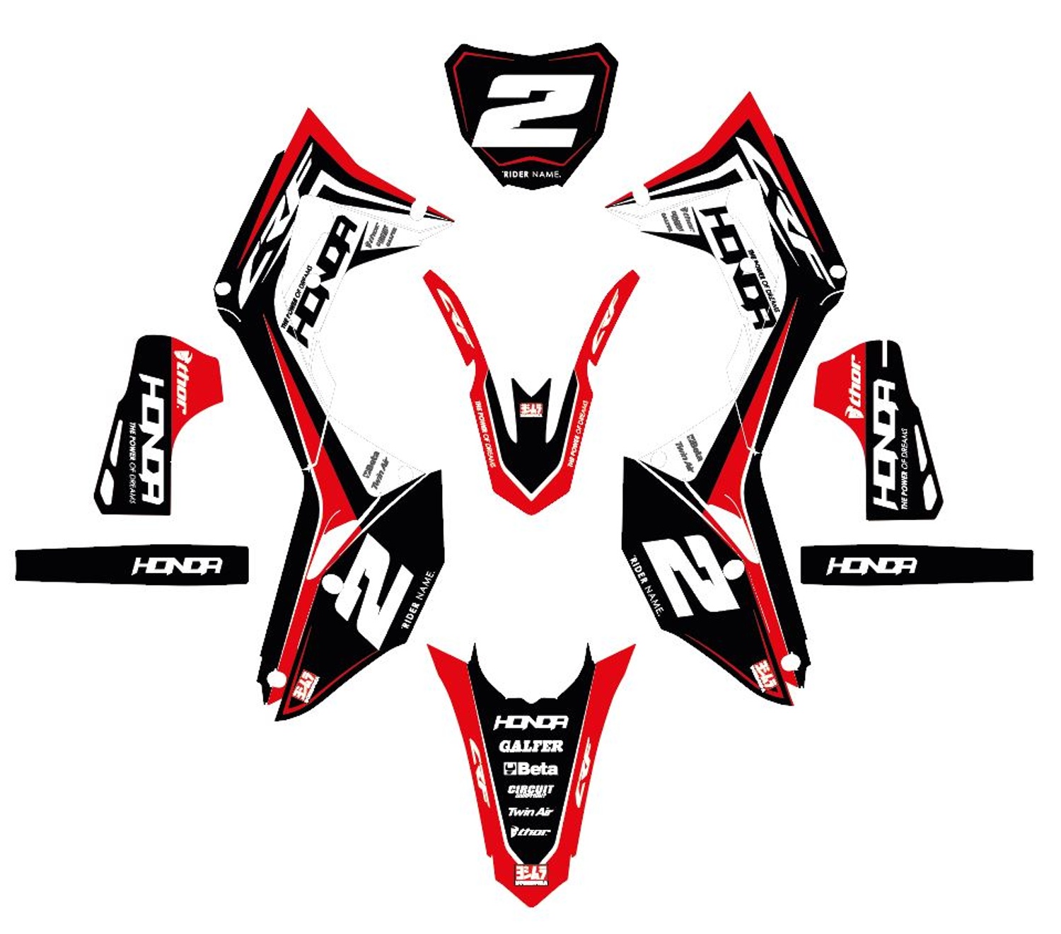 CRF Lightning - Honda Graphics Kit