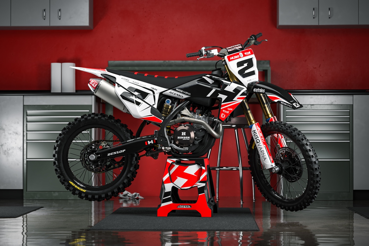 Zoned Red - Husqvarna Graphics Kit