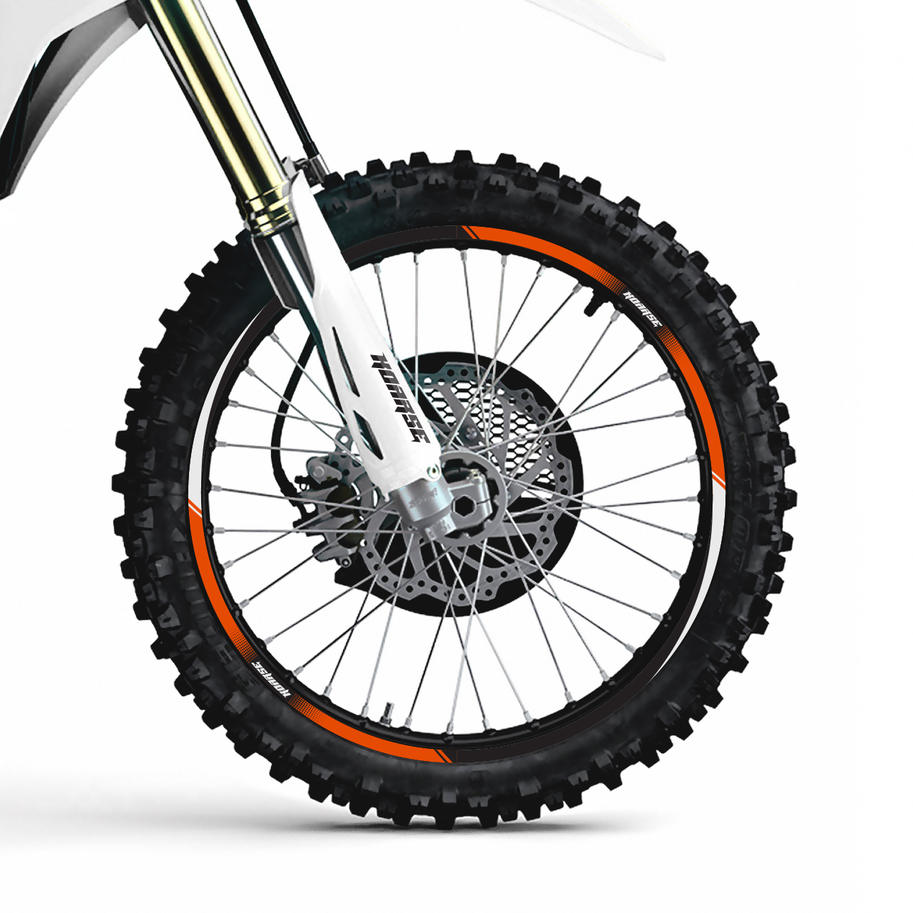 Rim Decal Graphics for motorcycles - Klaw - Orange