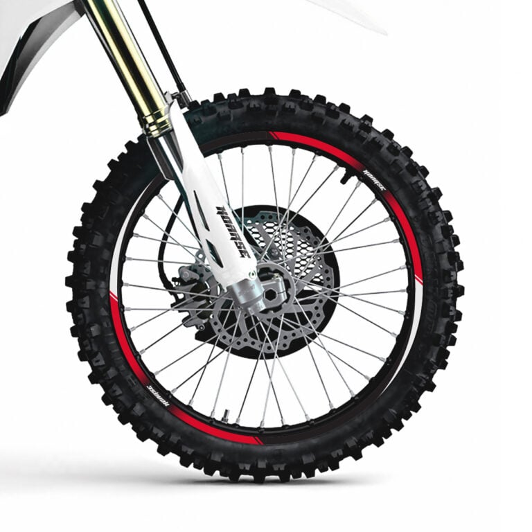Rim Decal Graphics for motorcycles - Klaw - Red