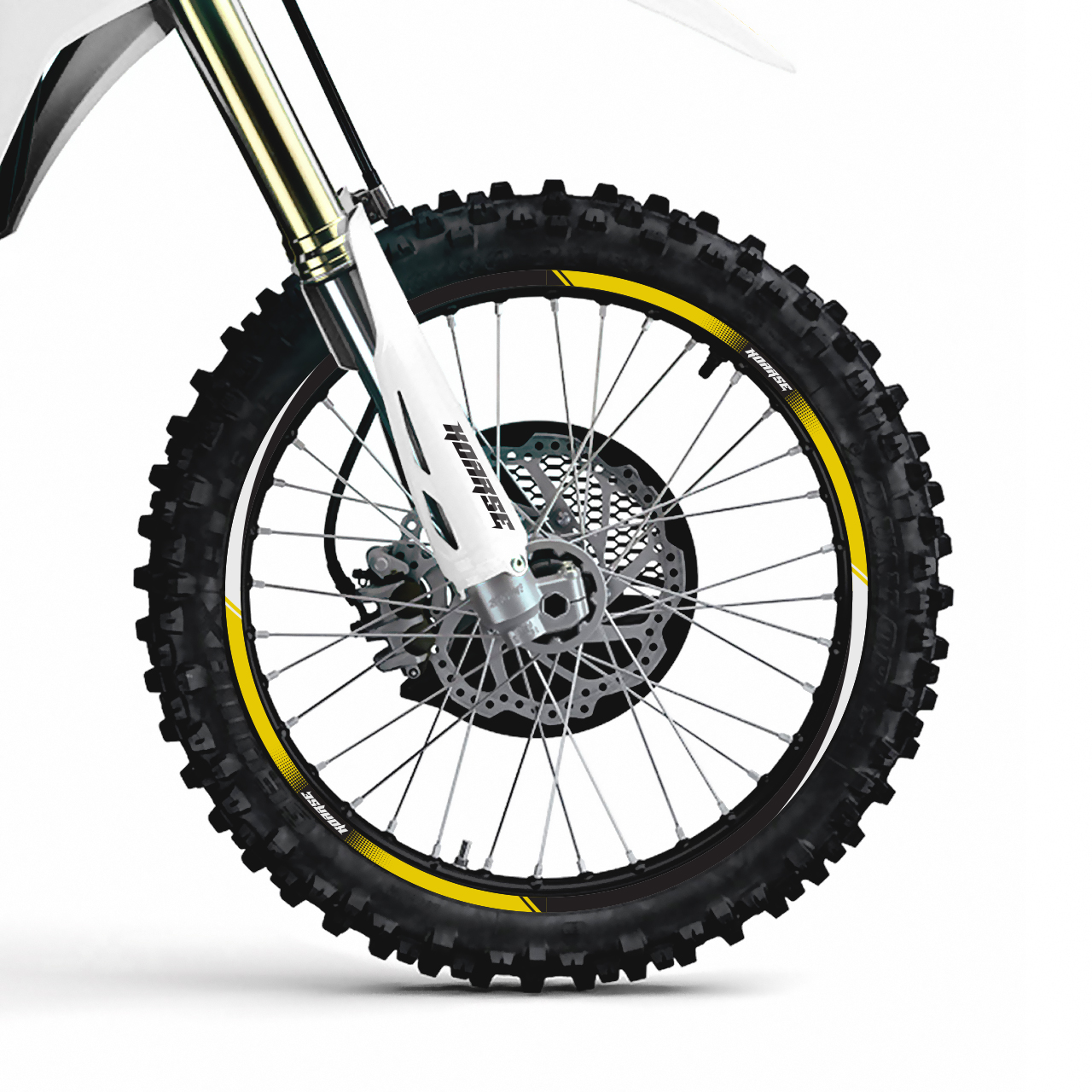 Rim Decal Graphics for motorcycles - Klaw - Yellow