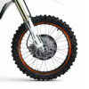 Rim Decal Graphics for motorcycles - Stitches - Orange