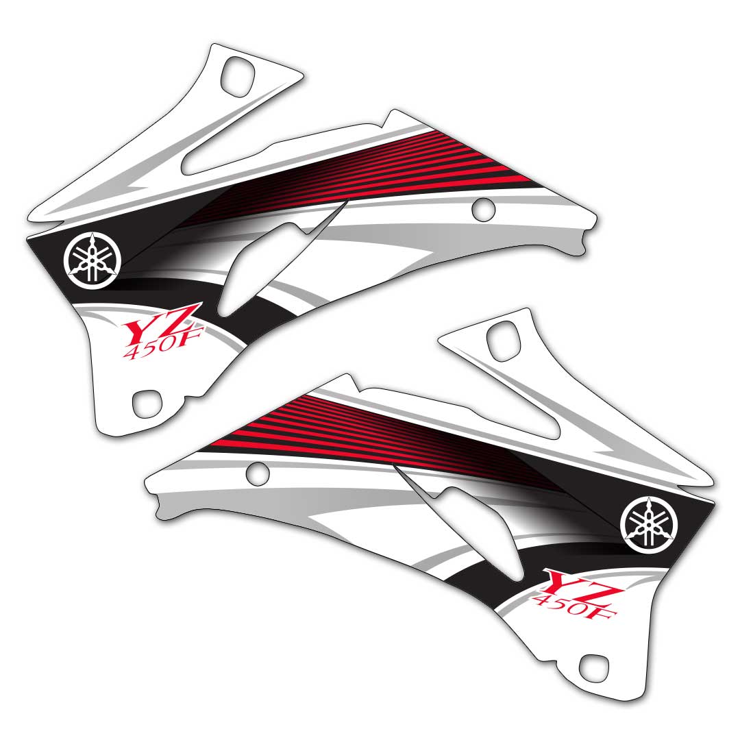 2009 Yamaha YZ450F OEM Replica Radiator Decal Graphics