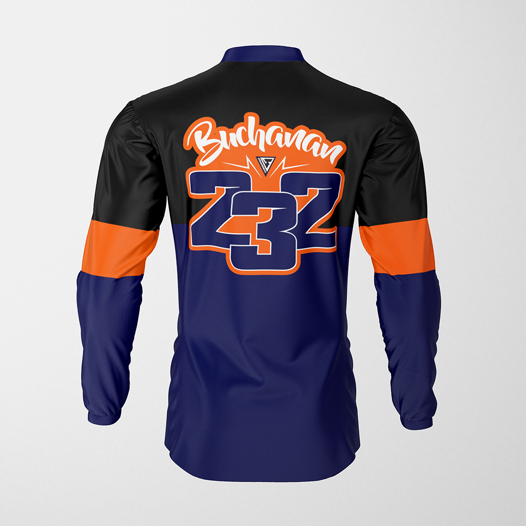 MX Top design- Buchanan MX Top numbers and text design- Buchanan
