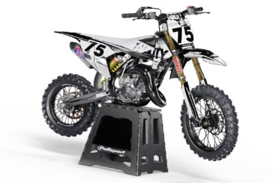 Noir KTM is a Full Custom Bike Graphics kit that is available on the Koarse website which can be modified to fit all bike make and model.
