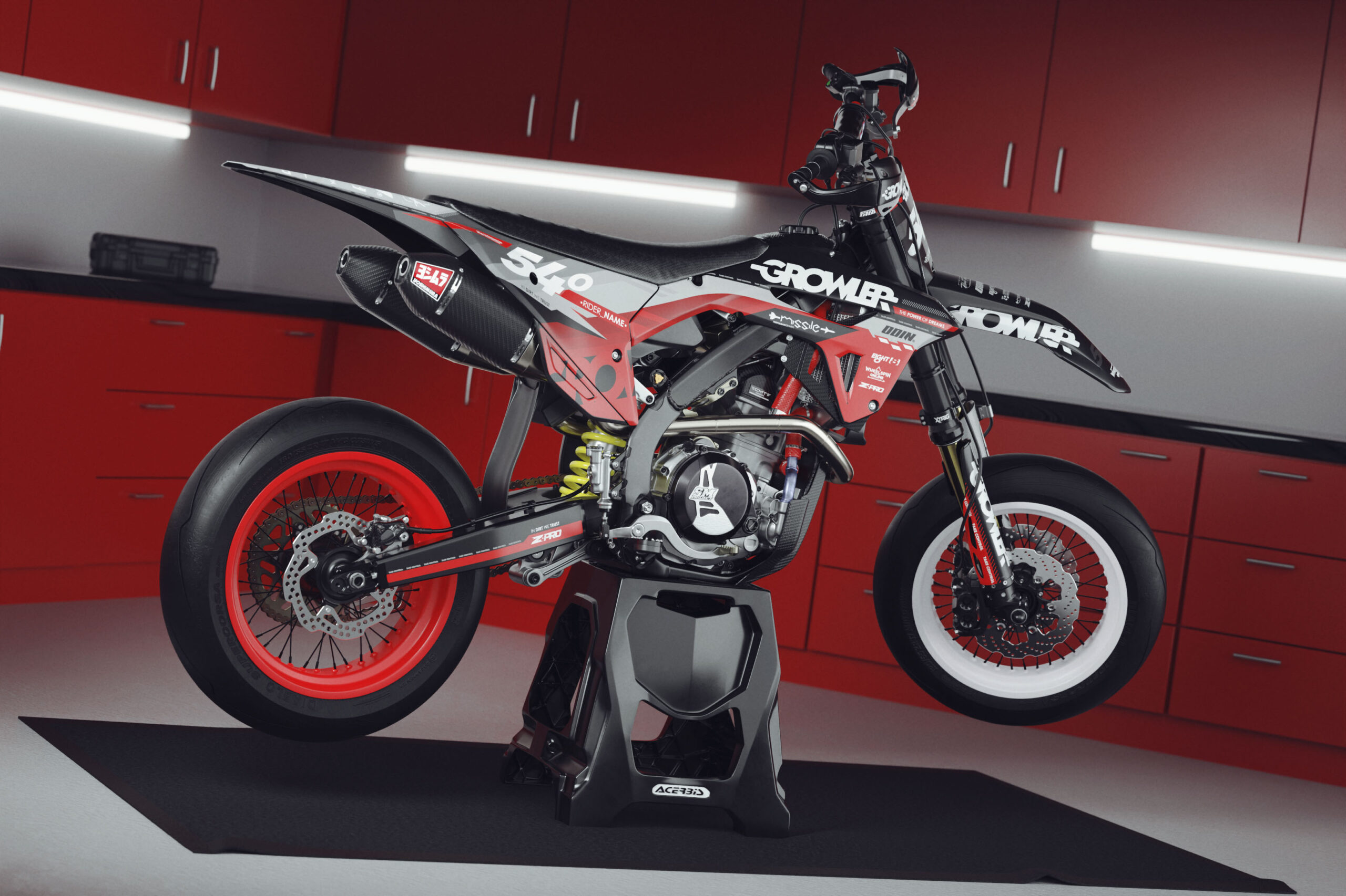 Promo Passion is a Full Custom Bike Graphics kit that is available on the Koarse website which can be modified to fit all bike make and model. Promo Image.