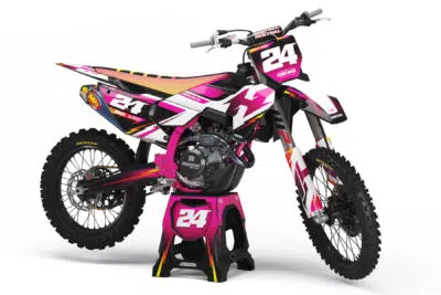 Jawbreaker Husky is a Full Custom Bike Graphics kit that is available on the Koarse website which can be modified to fit all bike make and model.