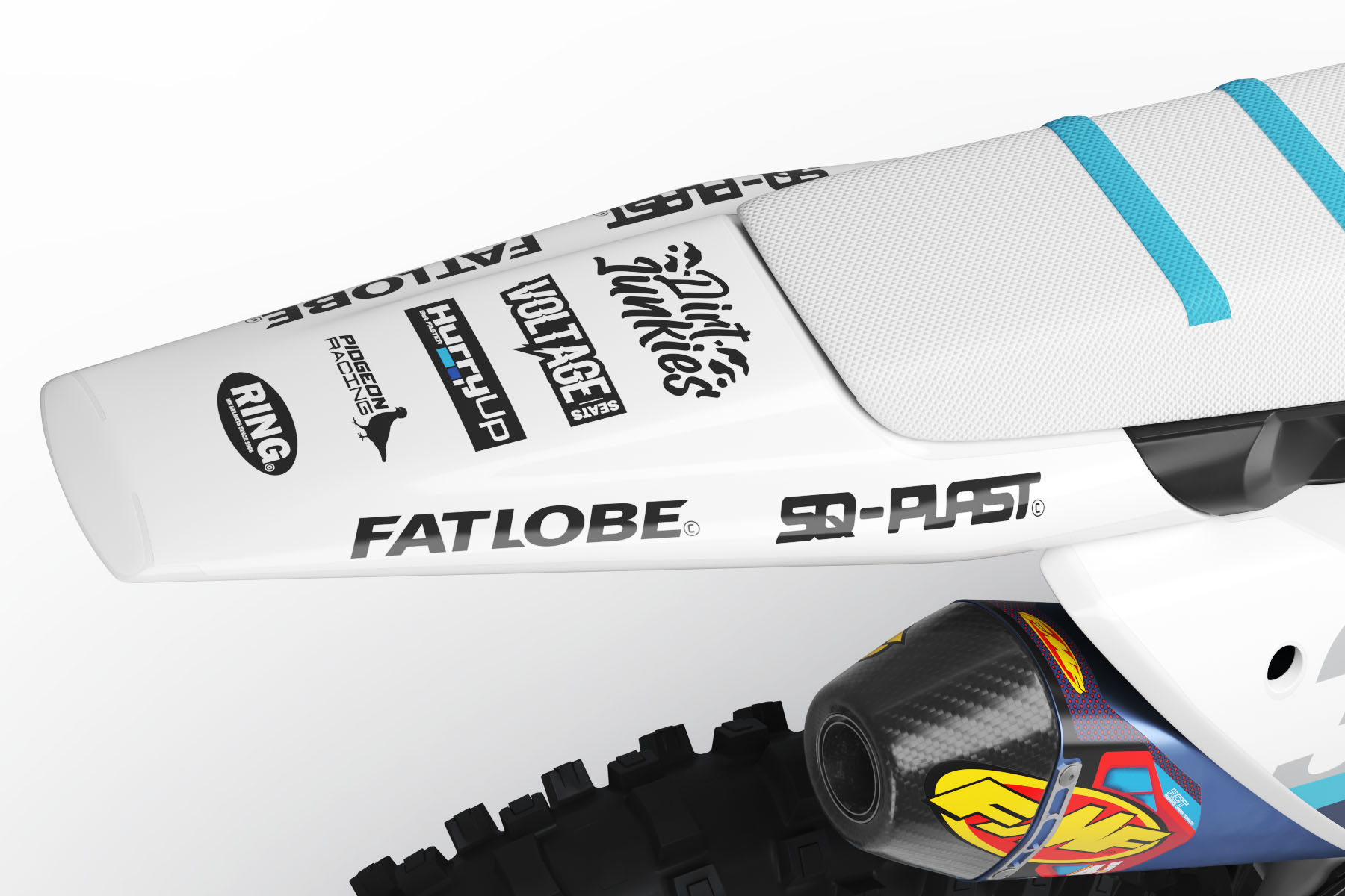 husky_Surfsup_1 Surfsup is a Full Custom Bike Graphics kit that is available on the Koarse website which can be modified to fit all bike make and model. Image of Rear Mudguard