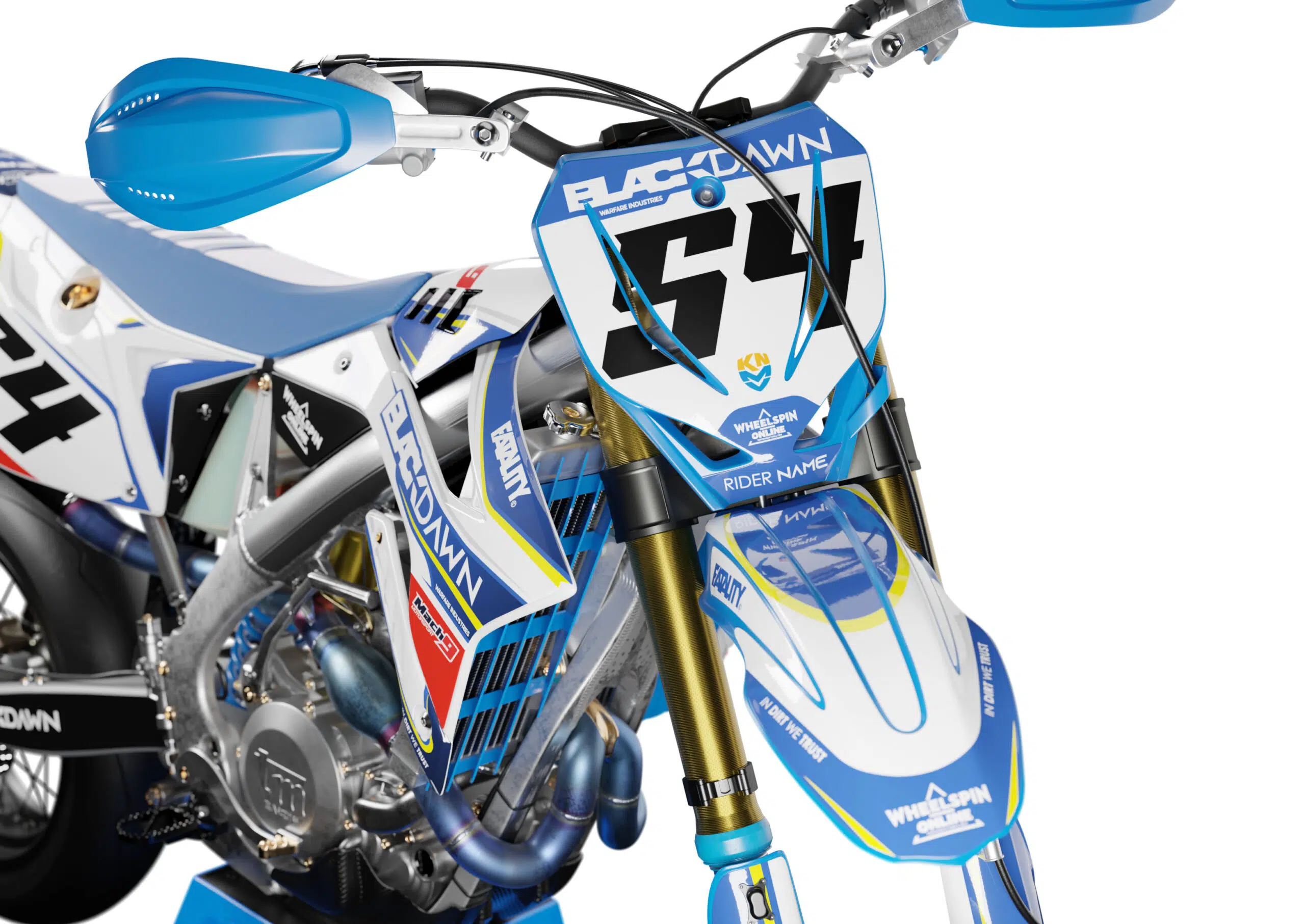 ocean tm 2 Ocean is a Full Custom Bike Graphics kit that is available on the Koarse website which can be modified to fit all bike make and model. Image of Front Mudguard