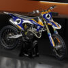 Gulf blue is a Full Custom Bike Graphics kit that is available on the Koarse website which can be modified to fit all bike make and model. Promo Image.