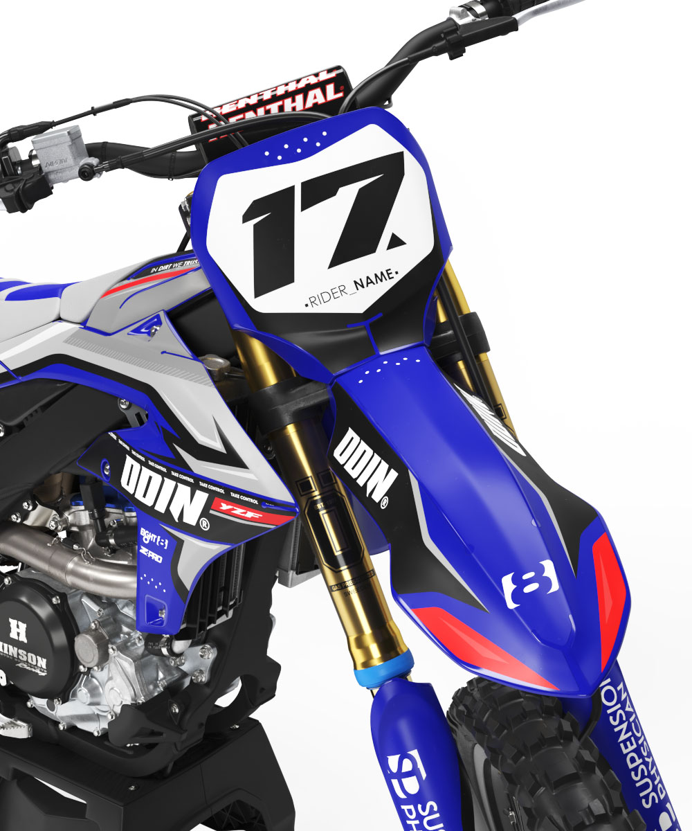 Apex Gray is a Full Custom Bike Graphics kit that is available on the Koarse website which can be modified to fit all bike make and model. Image of Front Mudguard