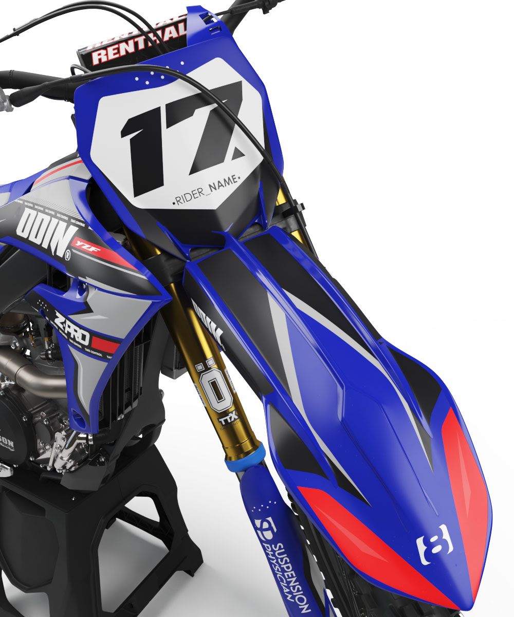 Apex is a Full Custom Bike Graphics kit that is available on the Koarse website which can be modified to fit all bike make and model. Image of Front Mudguard
