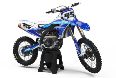 Missile is a Full Custom Bike Graphics kit that is available on the Koarse website which can be modified to fit all bike make and model.