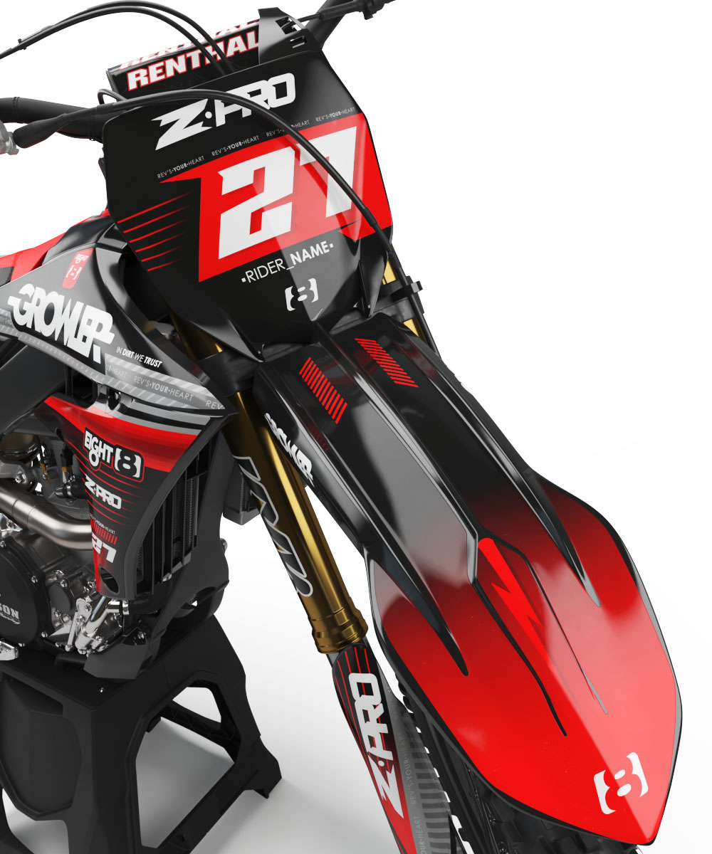 yzf_SeventhCircle_2 Seventh Circle is a Full Custom Bike Graphics kit that is available on the Koarse website which can be modified to fit all bike make and model. Image of Front Mudguard