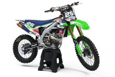 FastAF is a Full Custom Bike Graphics kit that is available on the Koarse website which can be modified to fit all bike make and model.