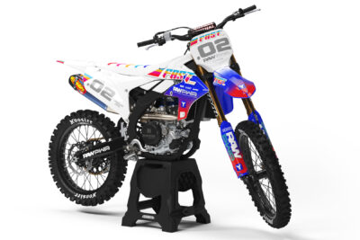 Sunshine Yamaha is a Full Custom Bike Graphics kit that is available on the Koarse website which can be modified to fit all bike make and model.