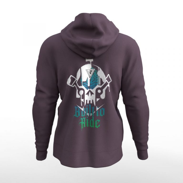 Built to Ride Green Dark Grey Back