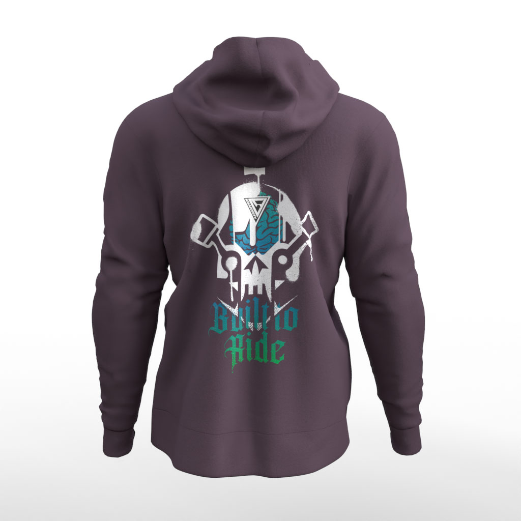 Built to Ride Green Dark Grey Back