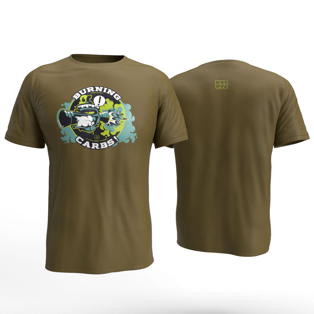 Burning Carbs G Khaki-Front and Back Burning Carbs G Khaki Front and Back