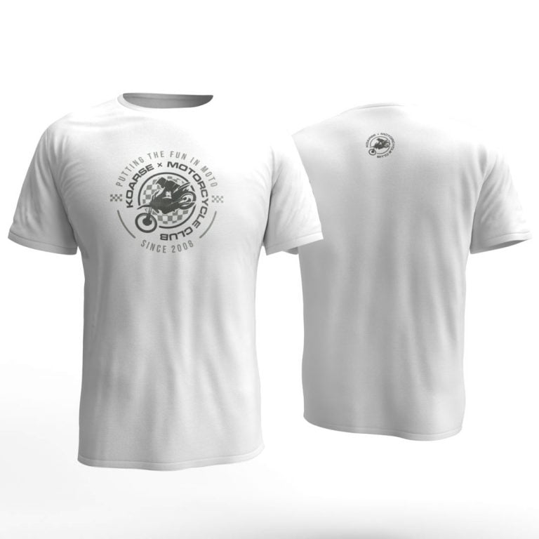 Koarse MC White Front and Back